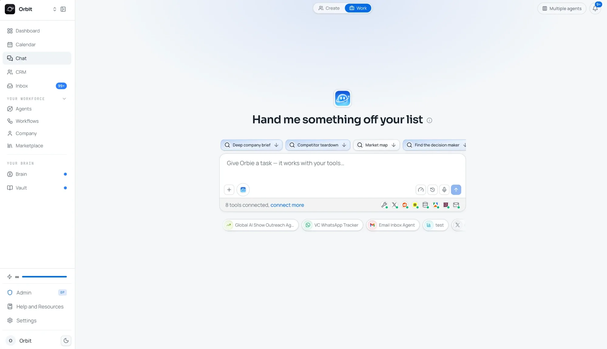Orbit Chat screen